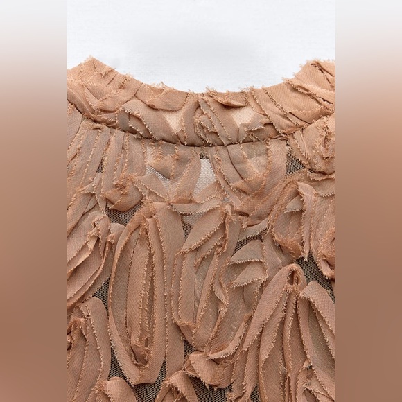 ZARA STRUCTURED PEARL BEADING COAT - Picture 11 of 11